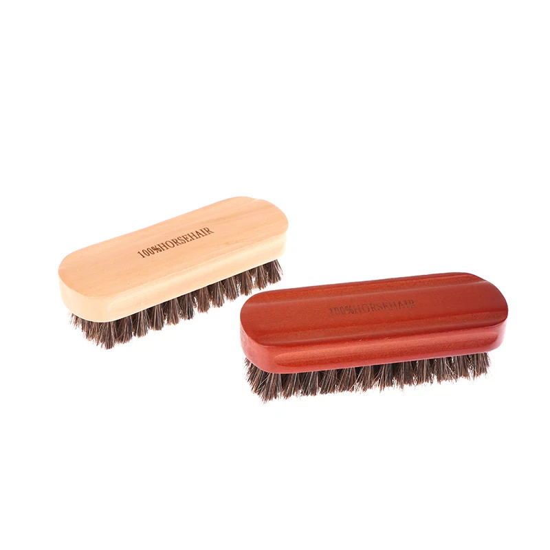 1PCS Horsehair Wooden Brush Car Detailing Polishing Buffing Brush Seat Handle Dashboard Roof Cleaning Premium Car Wash Brush