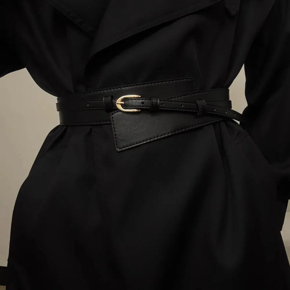 ختم الخصر النسائي الراقية الجديدة لفستان الموضة حزام بسيط أسود