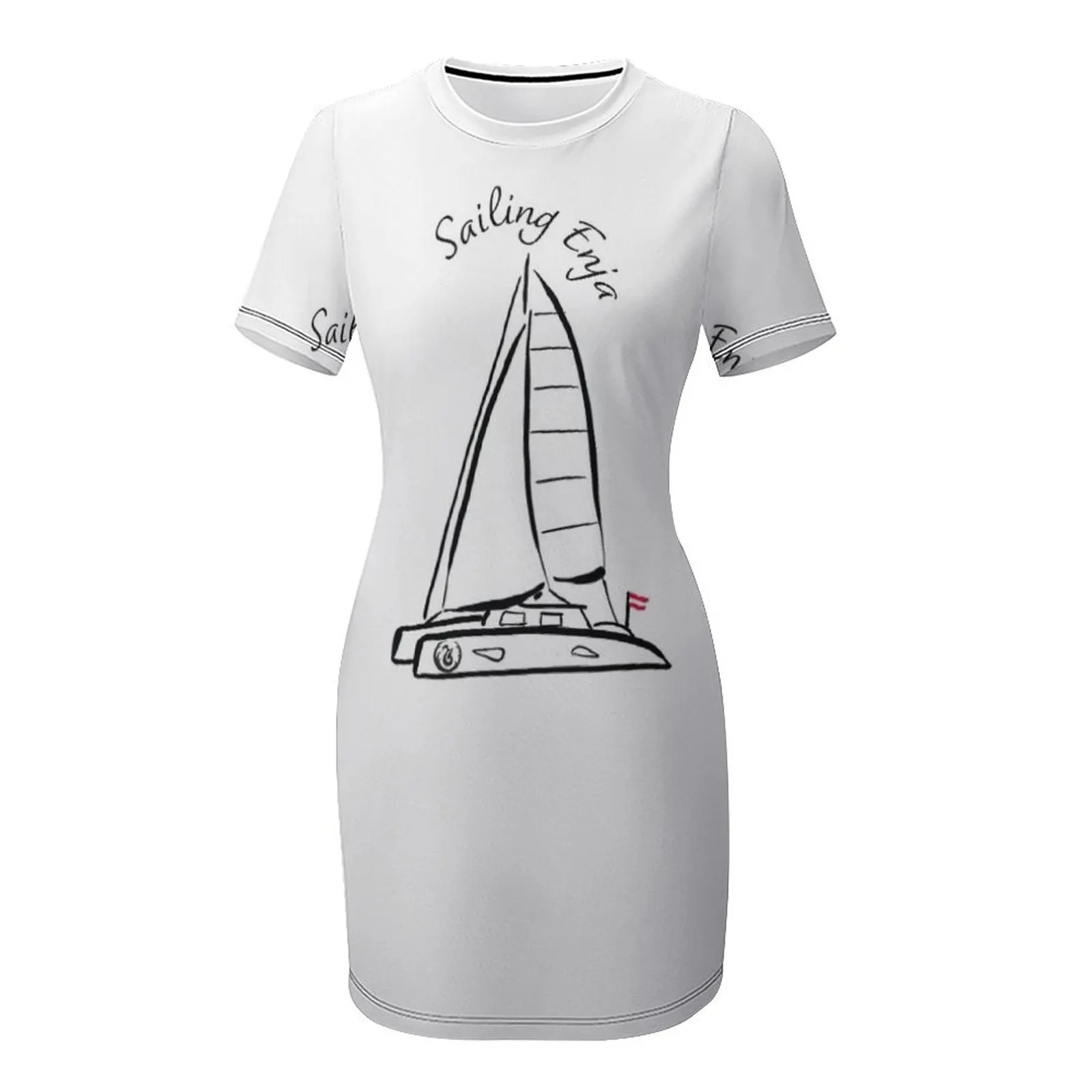 Sailing Enja-Robe de soirée à manches courtes pour femme, vêtement de luxe pour invité de mariage, 2025
