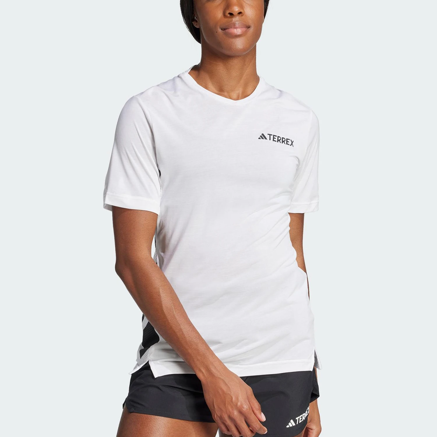 Adidas genuine outdoor sports women's round neck training breathable short sleeved shirt JN8140