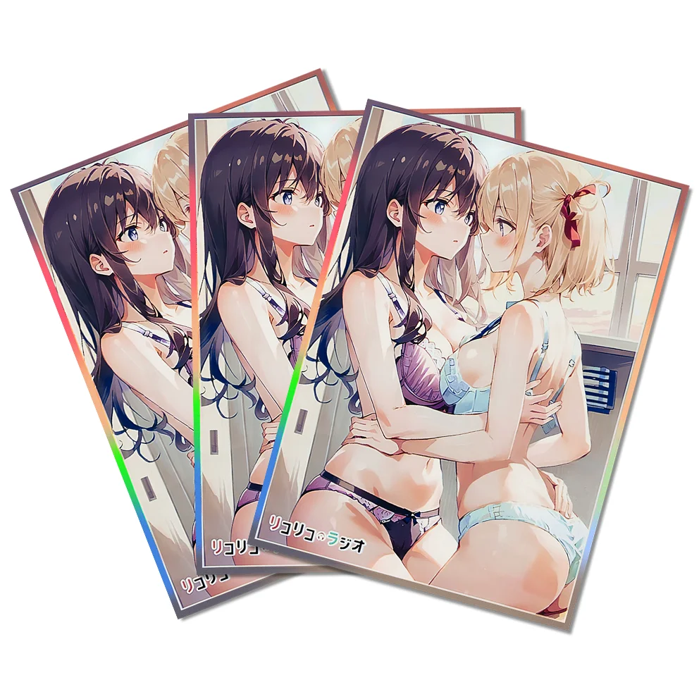 PTCG MGT 보드 게임용 홀로그램 포일 카드 슬리브, 보호대 포토 카드 거치대, 67x92mm, 120 개