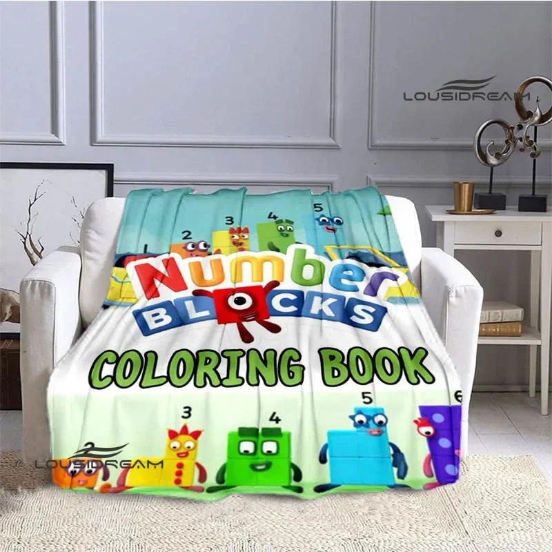 N-Number-Blocks cartoon Printed blanket Flannel Warm blankets Soft and comfortable blanket bed linings cubre cama Birthday Gift