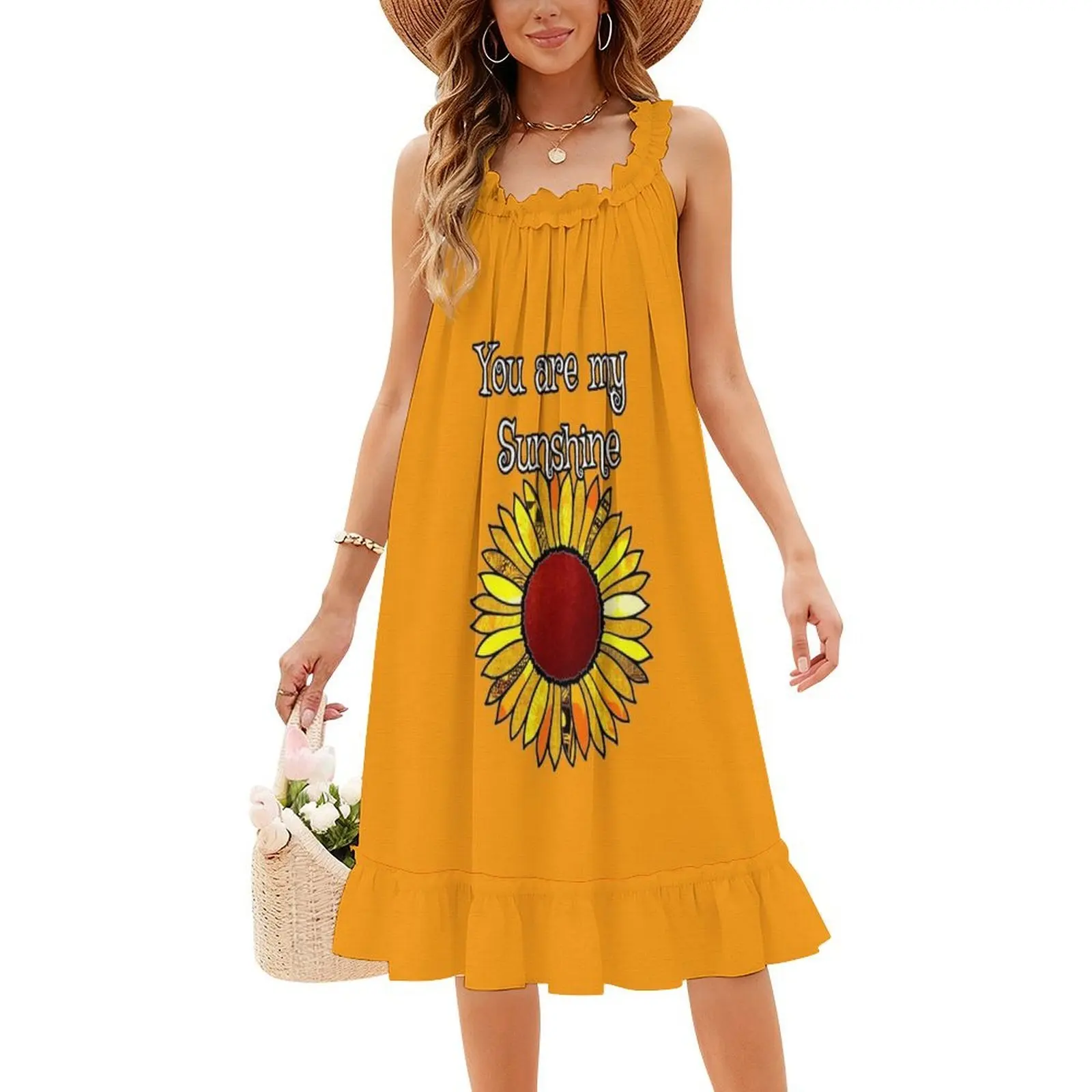 فستان You Are My Sunshine النسائي الهيب هوب ملابس الشارع الشهير مطبوع عليه رسومات جرافيك ملابس الحفلات والنوادي أنت بلدي أشعة الشمس الوحيدة فستاني #4