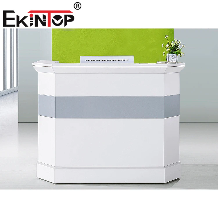 Ekintop nuovo design popolare bancone reception barbiere tavolo reception lucido