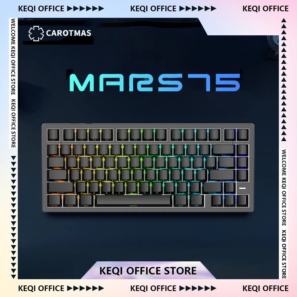 

IROK Carotmas Mars75 Magnetic Switch Keyboard Wired 8K RT0.001mm Low Delay ARGB Gasket Ergonomic Custom Gaming Keyboard Gifts