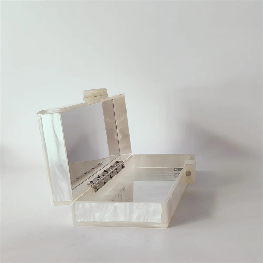 

Woman New Wallet Brand Purse Pearl Acrylic White Party Vintage Evening Bags Long Female Clutches Wedding Women Casual Handbags