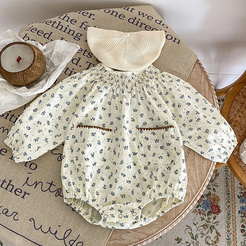 

Infant Kids Baby Girls Long Sleeve Cute Printing Jumpsuit Autumn Toddler New Baby Girls Sweet Children Clothes Rompers