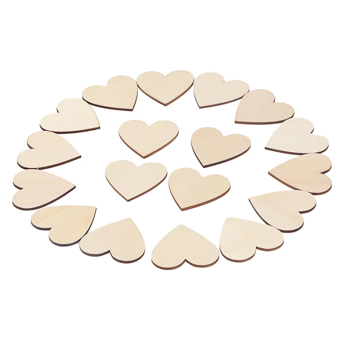 

25pcs Wood Slices Blank Heart Discs 50mm Rosewood Bark Decor Smooth DIY Craft Project Supplies Sewing Accessories