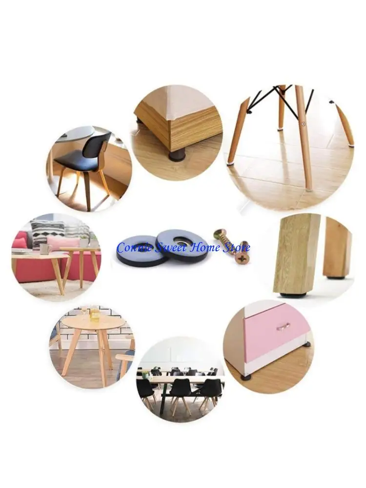 LXAF Glides With Screws Prevent Floor Damage Furniture Sliders for Chairs Tables