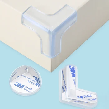 แผ่นรองมุมกันการชนกันของโปร่งใส PVC 10ชิ้นแผ่นรองมุมความปลอดภัยของเด็กป้องกันการชนกันของโต๊ะมุมอุปกรณ์เสริมสำหรับเด็กทารก