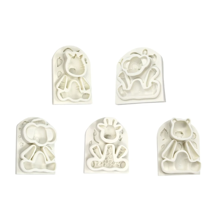 

2Pcs Creative Silicone Molds Dessert Moulds Animal Fondant Moulds Cake Molds Present for Dessert Enthusiasts 45BE