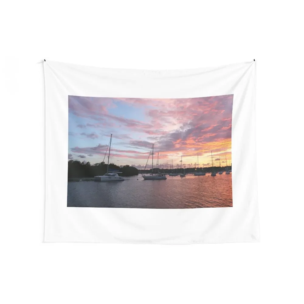 Coconut Grove Sunset Tapestry Decoration Pictures Room Wall Room Decor Aesthetic Tapestry