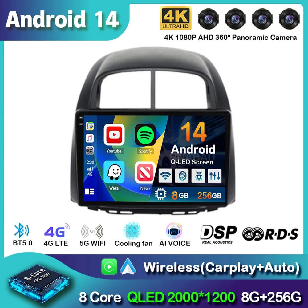 

Android 14 Carplay For Toyota Passo Daihatsu Boon Sirion Subaru Justy Perodua Myvi Car Radio DSP Multimedia Player Stereo GPS BT