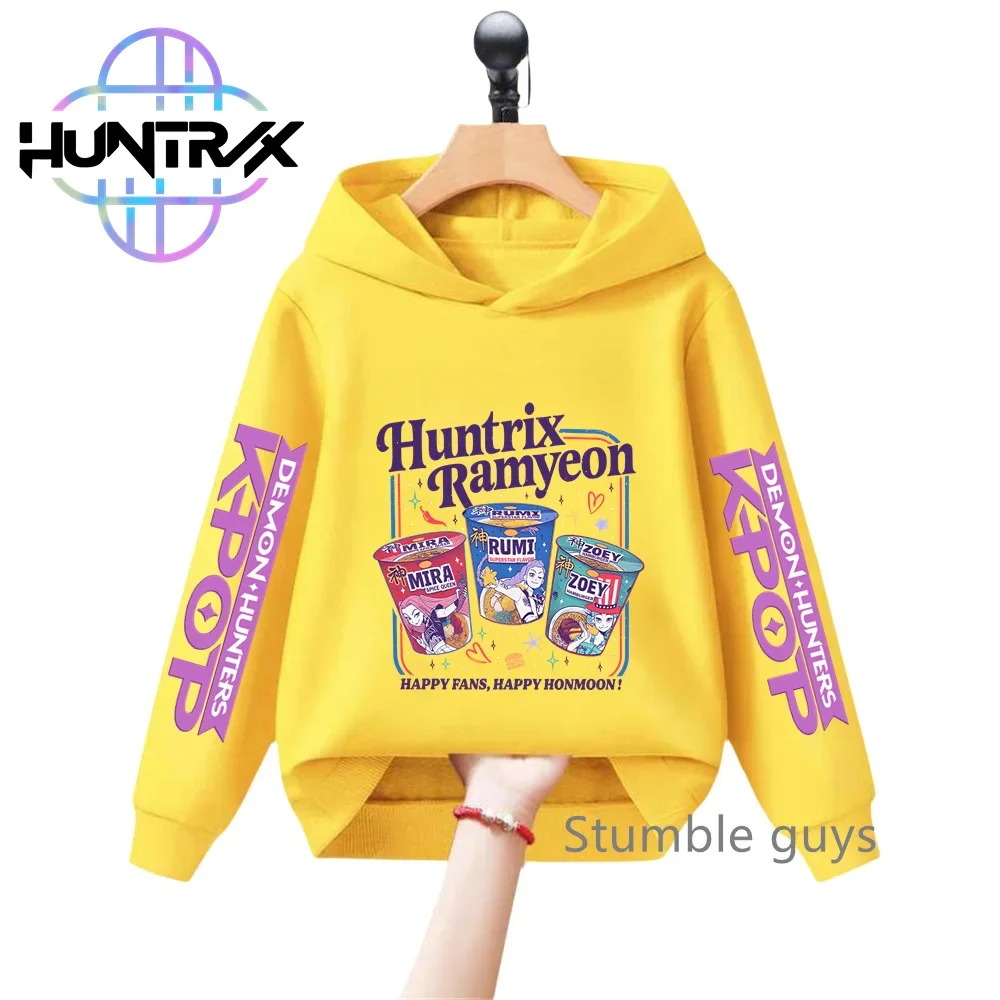 الخريف KPop شيطان الصيادين الاطفال هوديي طويلة الأكمام البلوز أنيمي الكرتون الفتيان ملابس الفتيات العصرية 2026 جديد #3