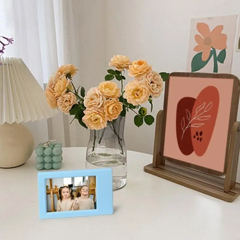 R1wb 3 polegadas Mini molduras fotográficas para PhotoCard Display Stand Stand Decorações casa