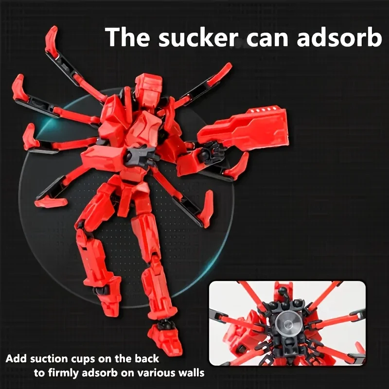 Transforming Spider Mecha Action Figure Fully Articulated Robot Rigid Toy Multi-Joint Desktop Decor Collectible