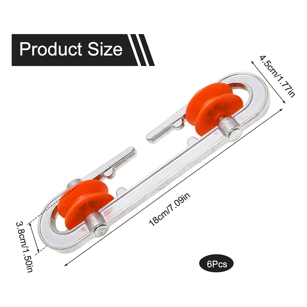 N38R_6 Pcs Clothesline Spreader, Outdoor Clothes Line Separator Pulley