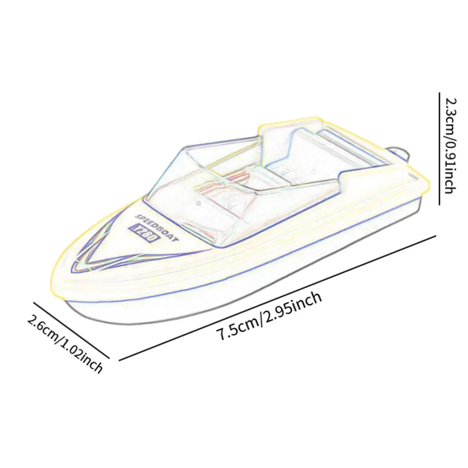 Mini modelo de barco a motor brinquedo de água de verão brinquedo educacional micro decoração de paisagem