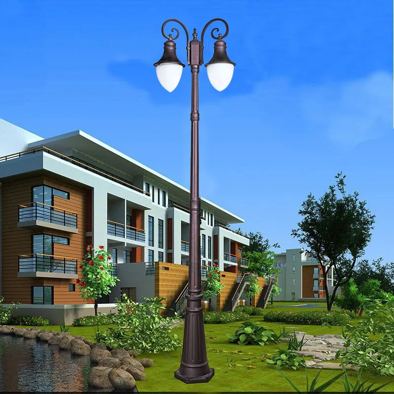 Imagem -05 - Outdoor Retro High Pole Paisagem Road Light Estilo Europeu Gramado Villa Jardim ao ar Livre Impermeável 23 m