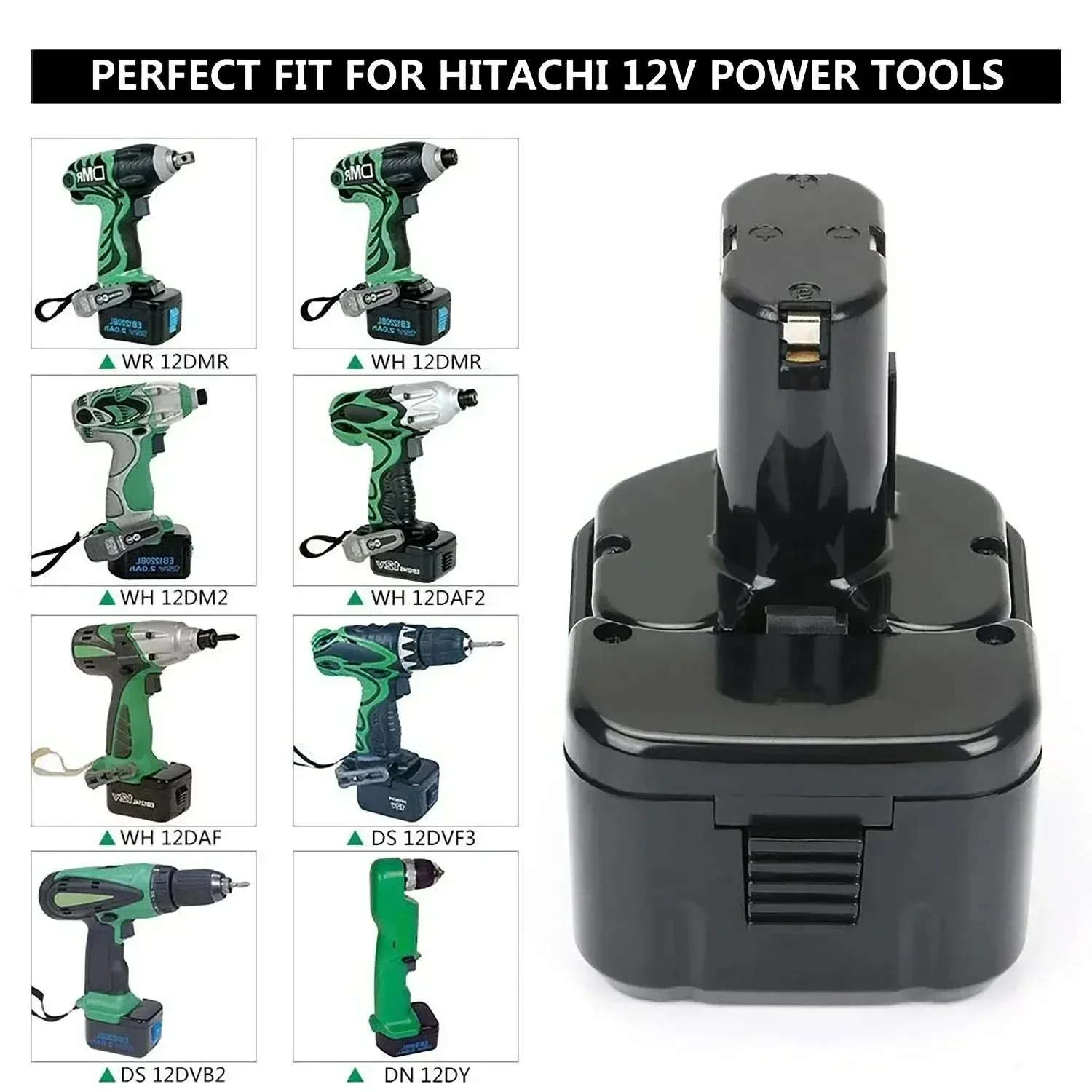 For Hitachi 12V 9800mAh Battery For EB1214S EB1212S EB1220BL EB1212S WR12DMR DS180F3 DH15DV DS12DVF3 Rechargeable Tool Battery