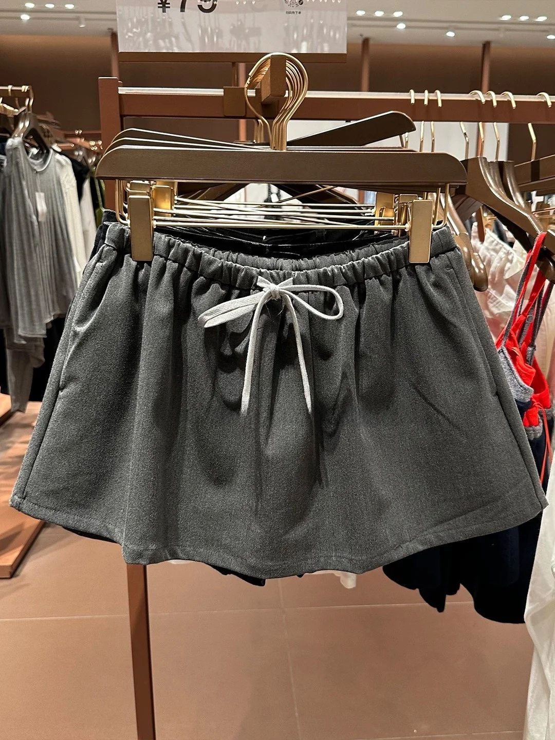 Falda Dstring ort con cintura elástica ultracoluda informal a la moda para mujer, mezcla de poliéster de cintura alta para ir al trabajo