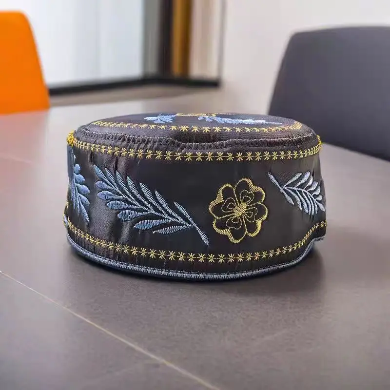 Free Shipping Muslim Caps For Men Clothing Prayer Hat Islamic Taqiyah Kufi Tax Products Kippa Turkish Modern Polyester 03615