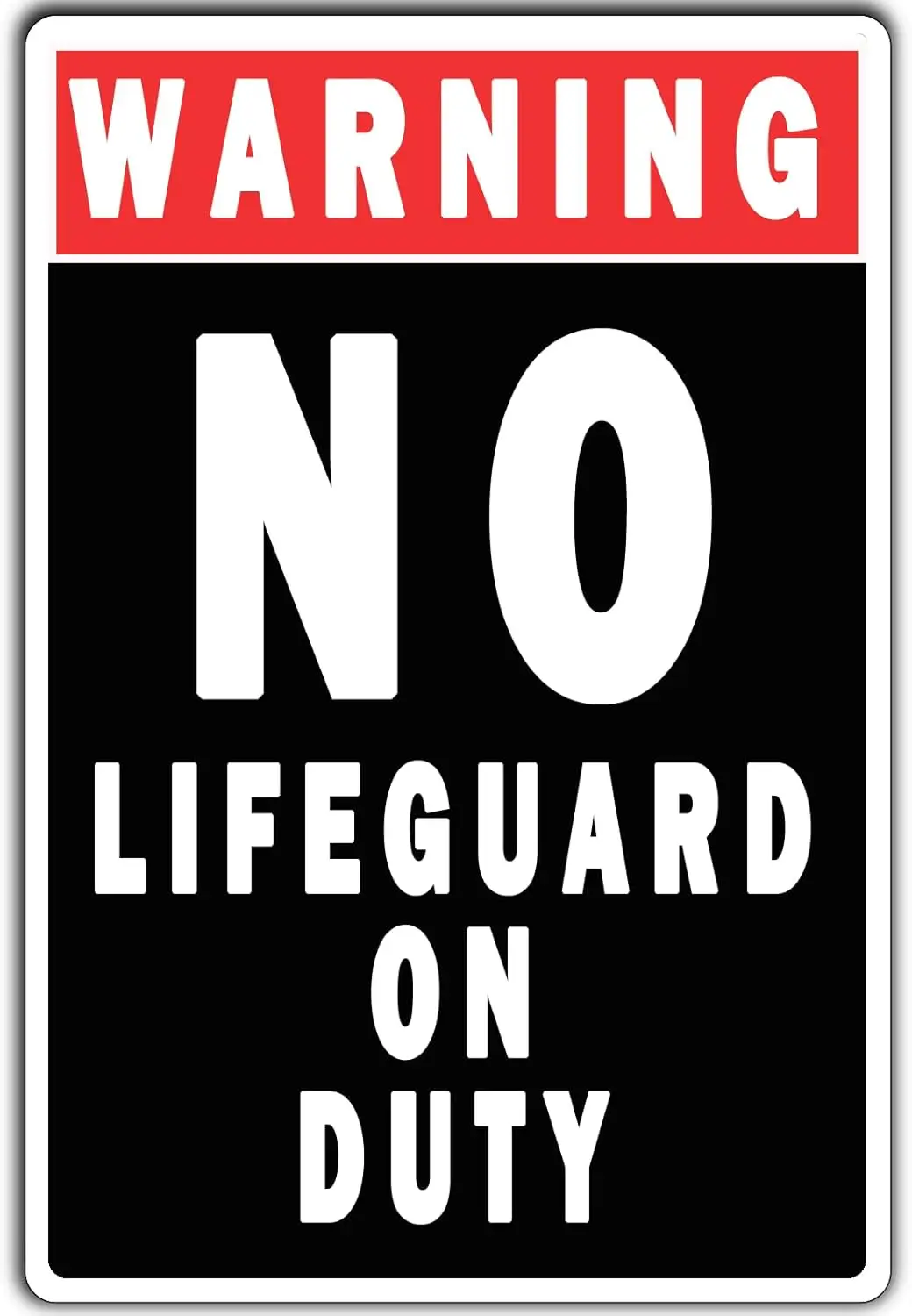 Pool Rules Sign warning metal sign - no lifeguard on duty sign - swimming pool sign funny tin sign decorative plaque for gym bac