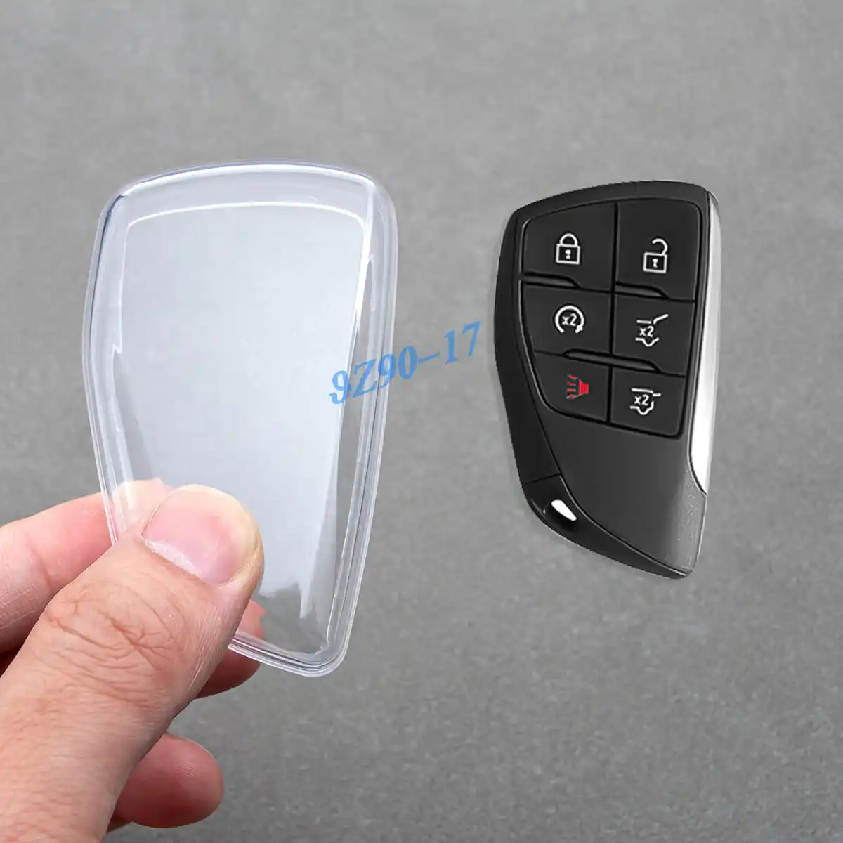 Para Buick Envision Chevy Tahoe Suburban Colorado Traverse GMC Yukon Canyon claro totalmente transparente TPU funda para llave inteligente de coche