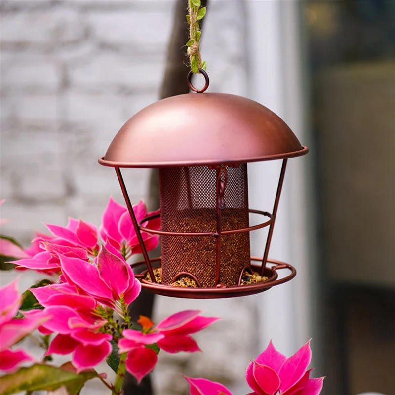 

AK25-Bird Feeder, Garden Outdoor Decoration Bird Feeders For Outdoors Hanging,Outdoor Metal Bird Feeder 2Pcs