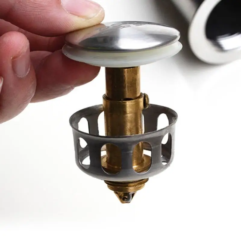 1pc Drainer Waste Stopper Bathtub Strainer Plug Hair Catchers Basin Drains Universal Metal Filter Valve Bathroom Accessories