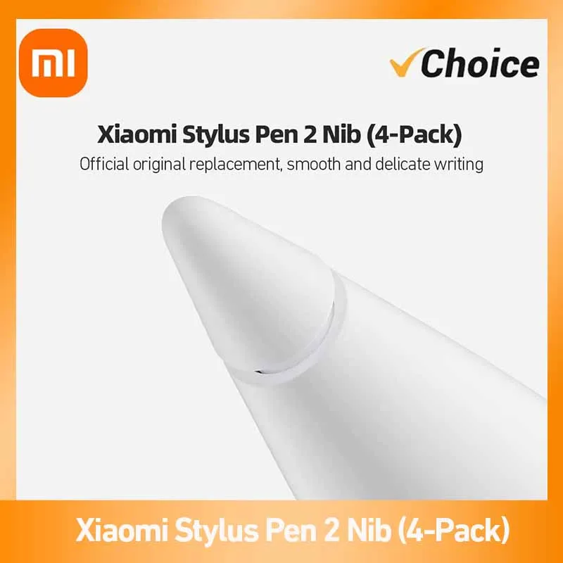 REPLACEMENT TIPS ONLY: Original Xiaomi Stylus Pen 2 Tips (4-Pack) for Xiaomi Pad 6/5 Pro/5 - NOT Complete Pen