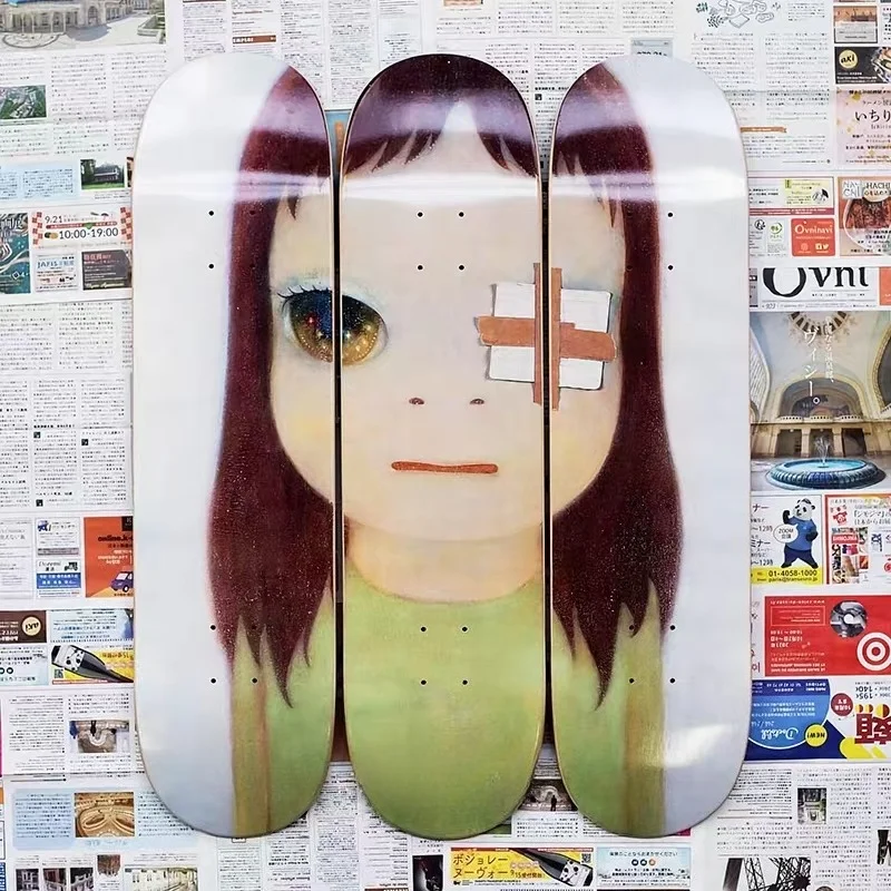 Cartoon Skateboard Trendy Wall Decoration Maple Skateboard Layout on The Wall in Stock Home Decorations