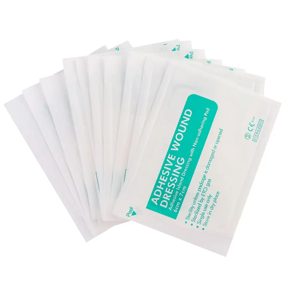 5/10Pcs 6x7cm 6x10cm Self-adhesive Aid Bandage Non-woven Breathable Wound Dressing Band Multi-sizes Transparent