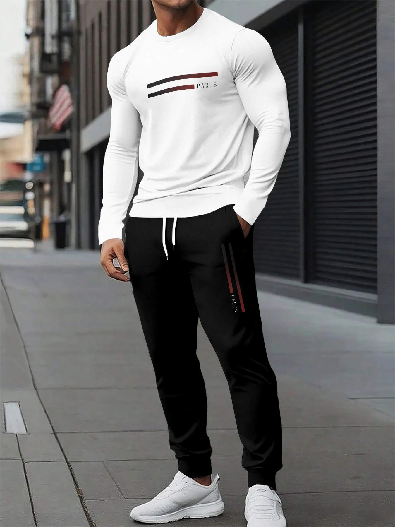 

Autumn Winter Two Piece Set for men Drawstring Women's Tracksuit tshirt Suit Quality Comfortable Casual Pullover Fashion Suits﻿﻿