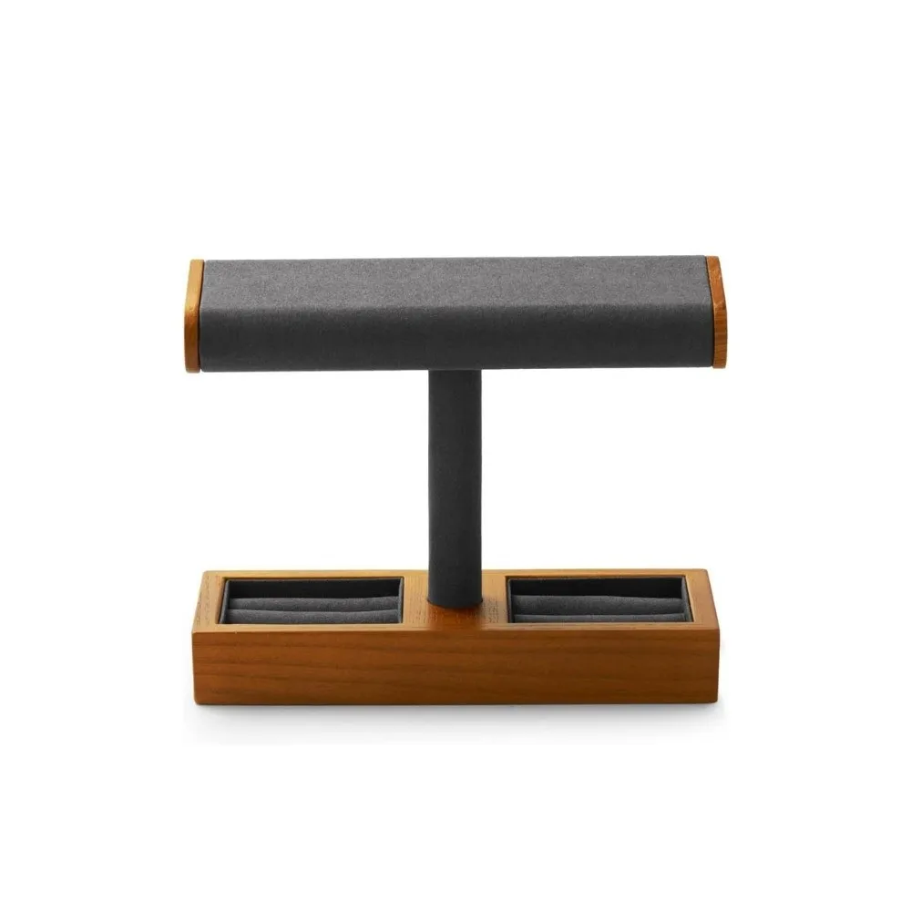 Solid Wood Watch Display Stand T-Bar Watch Collection Watch Holder Jewelry Organization Watch Rack for Countertop Table Top