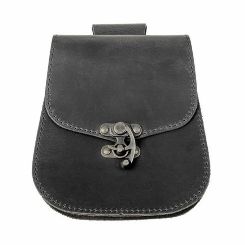 Średniowieczny skórzany portfel na pasek w stylu wikingów, torba męska damska steampunk, kostium rycerza pirata, antyczna sakiewka na akcesoria, cosplay dla dorosłych