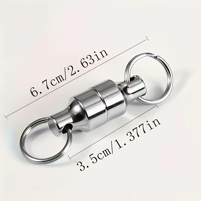 1 Pair Silver Heavy-Duty Magnetic Metal Buckles, Load-Bearing, Ideal for Securing Outdoor Tools, Camping Gear & Backpacks