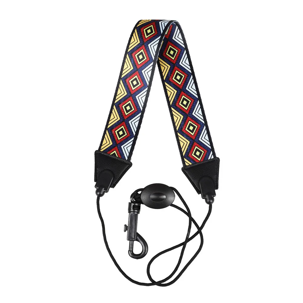 الآلات الموسيقية ساكس حزام الرقبة حزام قابل للتعديل مريح سميك ل ساكس باس الكلارينيت متعدد الألوان لينة مبطن حزام #3