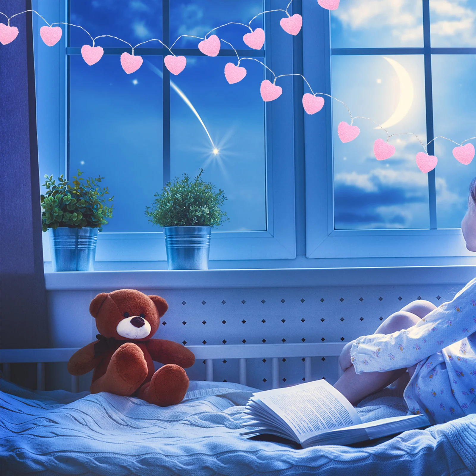 المحبة القلب مصباح سلسلة الزخرفية على شكل قلب ضوء سلسلة رومانسية ديكور الحفلات هدية عيد الحب إضاءة ديكورية المنزل #5