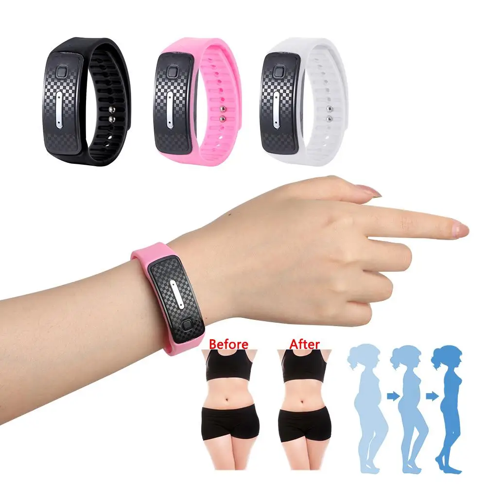 Ultrasonic Body Shaping Wristband Smart Magnetic Reduce Fatigue Bracelet Heart Rate Fitness Pedometer USB ChargingWristbands