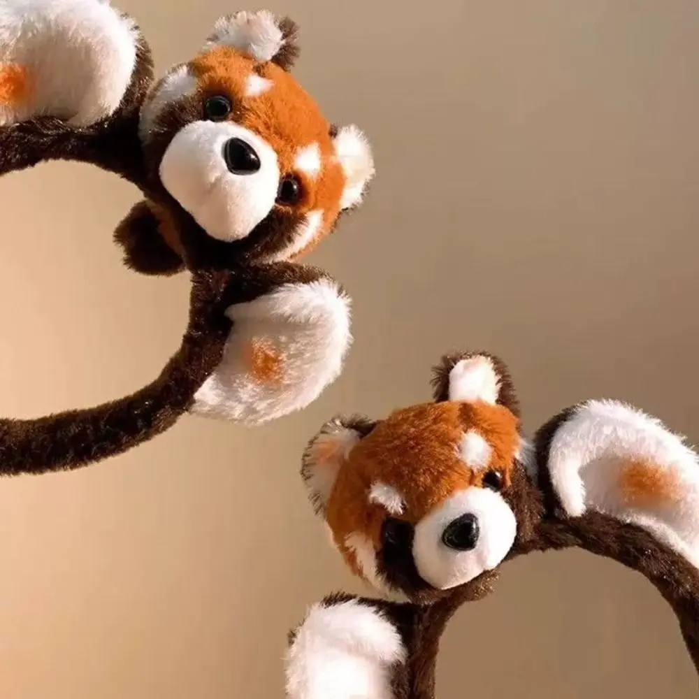 

Funny Lightweight Hair Bands Raccoon Cartoon Hair Band Plush Adjustable Hair Hoop Cosplay