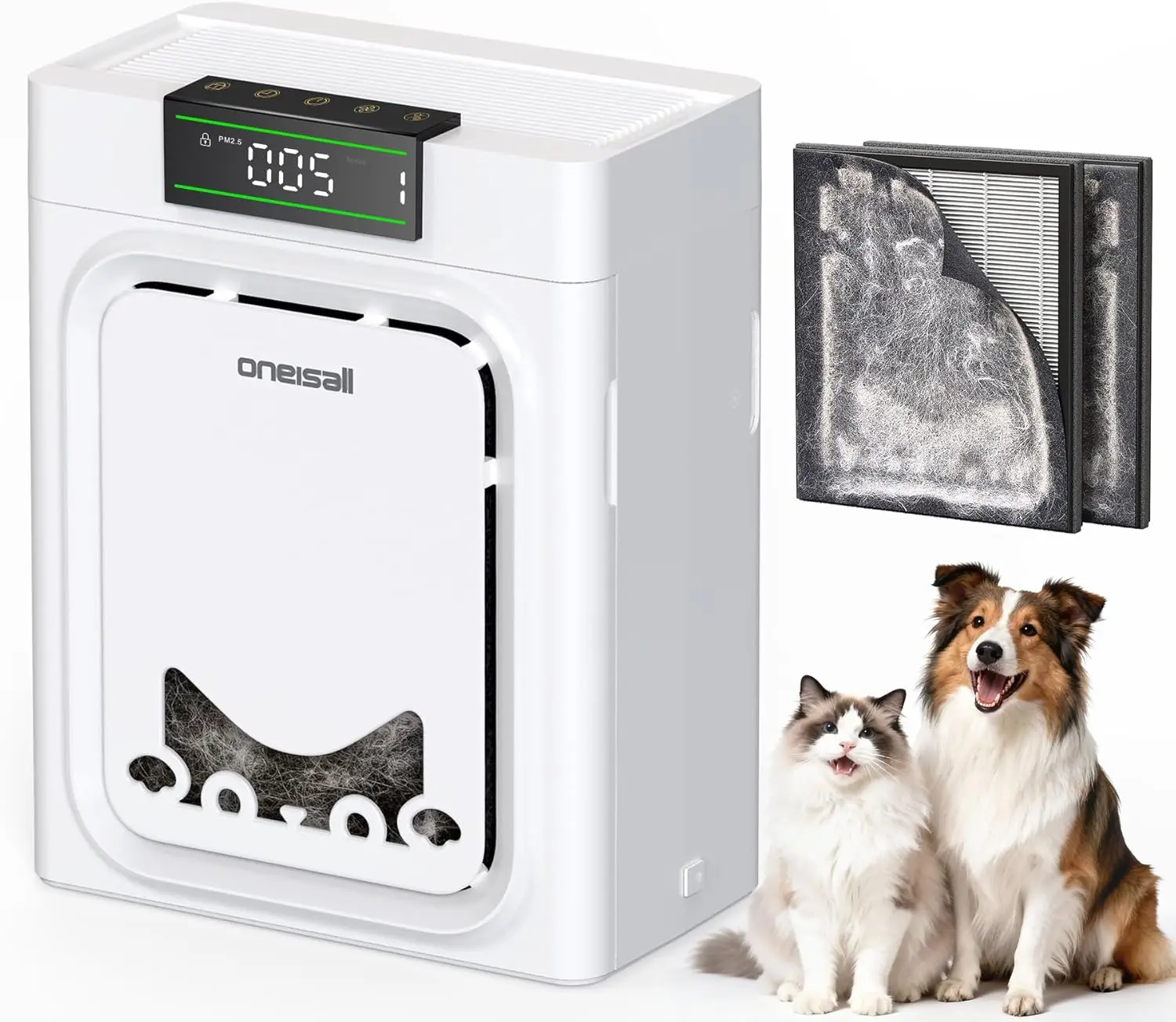

Air Purifier for Large Rooms Up to 2200Ft² with HEPA Filters, Removes Pet Hair, Dander, Odors, Smoke, and Dust