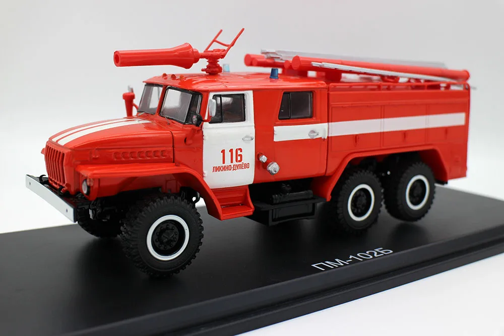 SSM 1/43 Scale Fire Engine URAL PM 102B Fire truck USSR By Start Scale Models SSM1236 Diecast kit Matel for collection gift