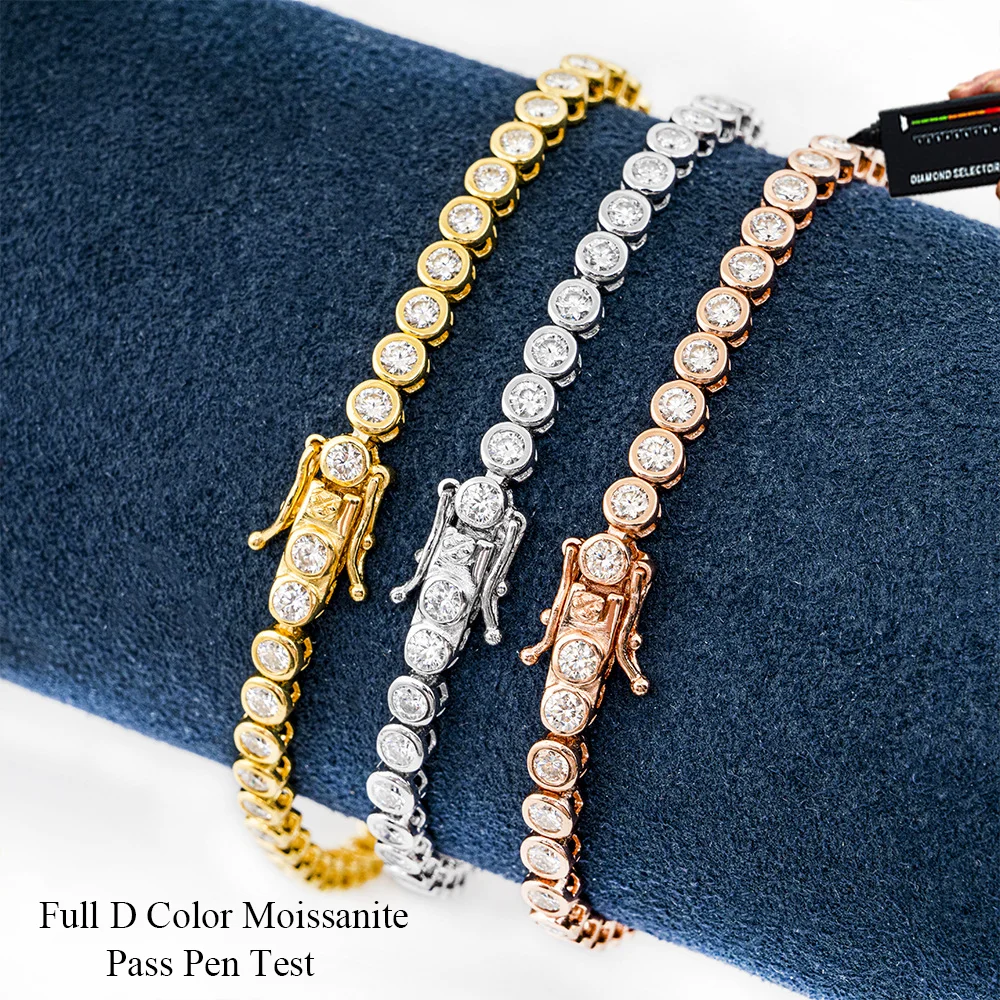 COSYA Gelang Tenis Moissanite - Moissanite Tennis Bracelet 925 Sterling ulasan dan harga