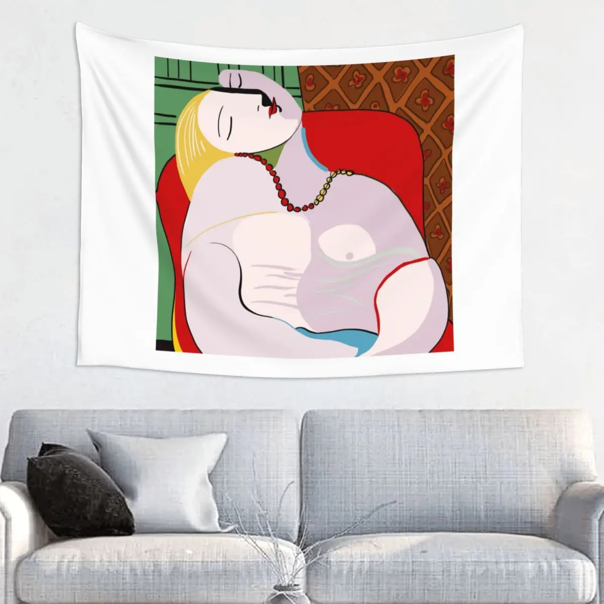 

Picasso's Dream Hippie Tapestry for Living Room Bedding Decoration Pablo Picasso Tapestries Home Decor