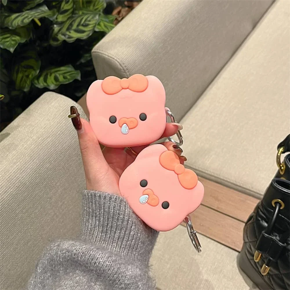 حافظة واقية من السيليكون الناعم لهواتف Redmi Buds 5 ، كرتون لطيف ، علكة فقاعية ، صندوق شحن سماعة رأس ثلاثي الأبعاد ، غطاء واقي