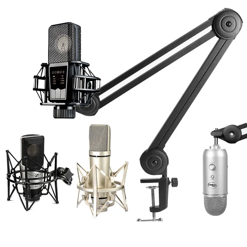 

50cm Newly Upgraded Bullet free Cantilever Stand Microphone Shock Mount Bold and Extended Universal Desktop Live Microphone Stan