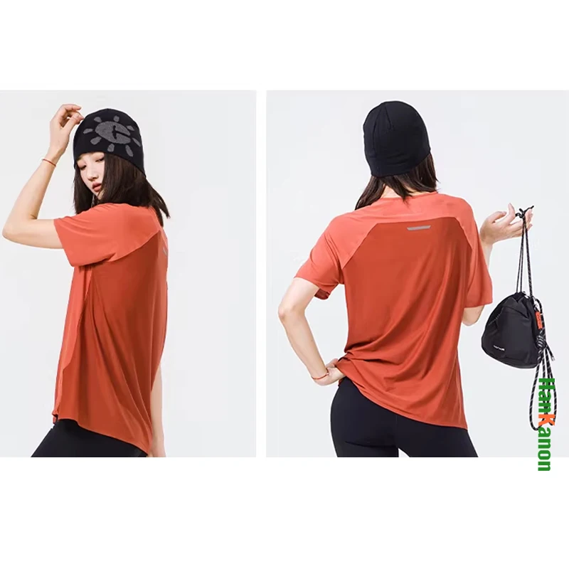 Unisex Second Skin Ultra-Light Seamless Bonded Quick-Dry T-Shirt High-Stretch Reflective Outdoor Performance Tee
