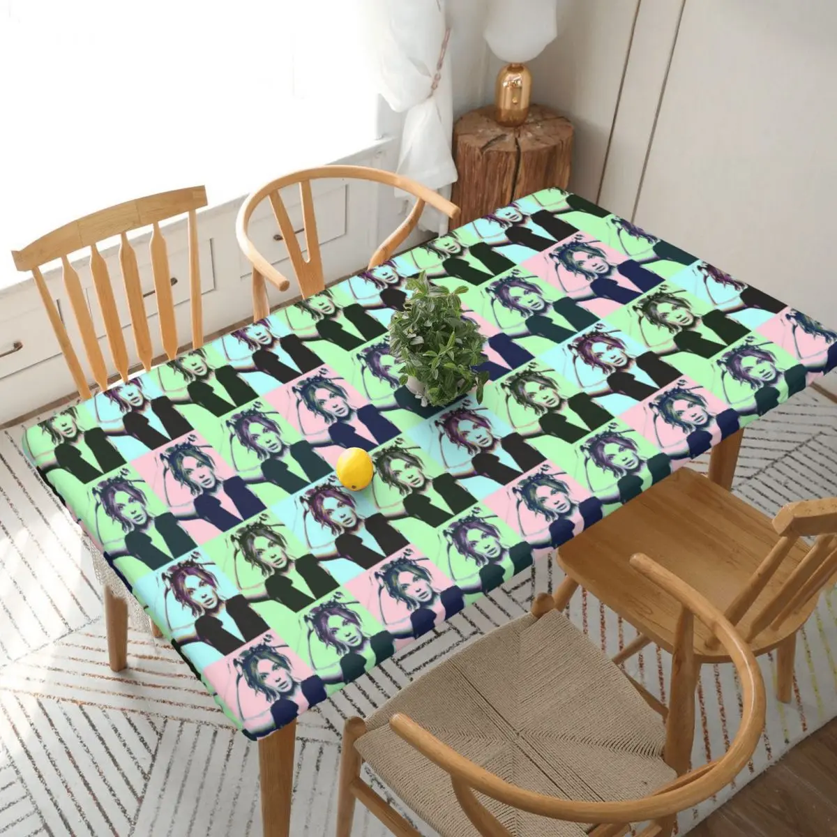 Millie Bobby Brown Pop Art Customized Rectangular Tablecloth Waterproof Table Cover for Dining Events Table Cloth