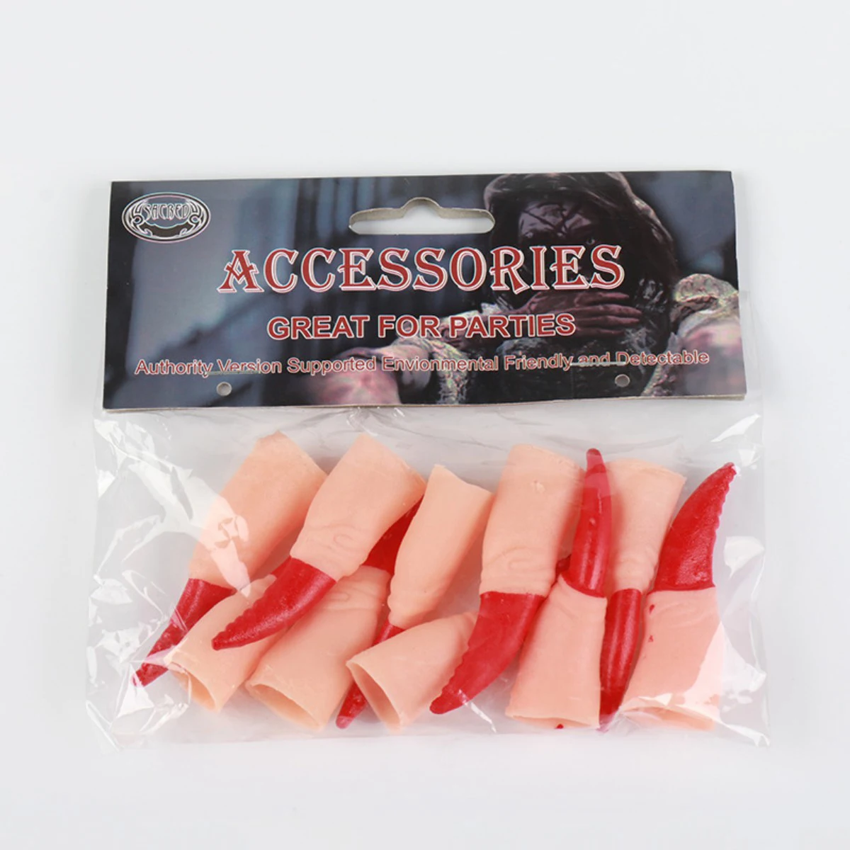 

10 Pcs Zombie Nails 6cm Long 2cm Diameter Soft Plastic Witch Fingernails Halloween Costume Party Supplies Trick Games